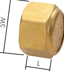 Schalldämpfer G 1/8", Sinterbronze, Innengewinde