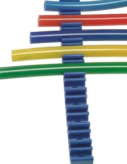 Schlauchklemmleiste, blau 6-fach für 11,6mm Schlauch
