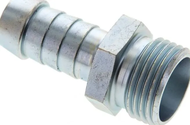 Schlauchnippel M 18 x 1,5 (12 L), 11 - 12mm, Stahl verzinkt