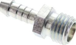 Schlauchnippel M 12 x 1,5 (6 L), 5 - 6mm, Stahl verzinkt