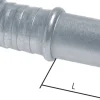 Schlauchnippel Rohr 10, Schl. 9 - 10mm, Stahl verzinkt