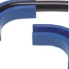 90°-Schlauchstütze, blau für 6mm Schlauch