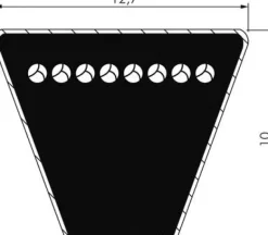 Schmalkeilriemen, DIN 7753/1, SPA 12,7x10, Ld=1.807mm