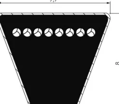 Schmalkeilriemen, DIN 7753/1, SPZ 9,7x8, Ld=1.637mm
