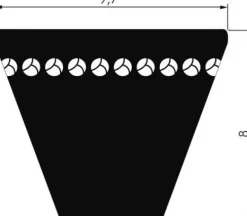 Schmalkeilriemen flankenoffen, formgezahnt XPZ 9,7x8 (925mm)