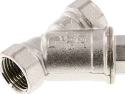 Schmutzfänger G 1/2", -0,99 bis 20bar, Messing vernickelt