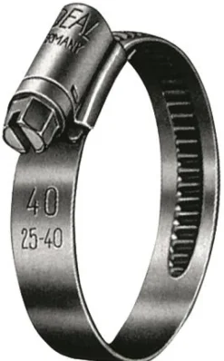 Schneckengew.-Schlauchschelle /ES 1.4401 Spannbereich 10-16 mm / Bandbreite 9 mm 114226