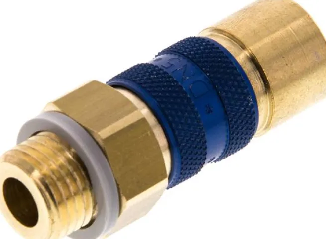 Schnellkupplung (NW5) G 1/4"(AG), blau, Sechseck SW10