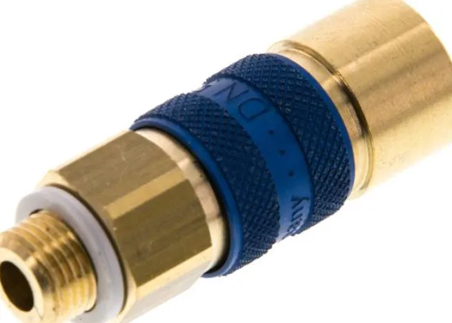 Schnellkupplung (NW5) G 1/8"(AG), blau, Sechseck SW10
