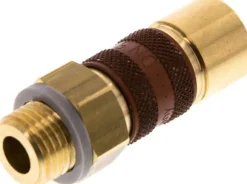 Schnellkupplung (NW5) G 1/4"(AG), braun, Dreieck 9,5 mm