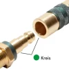 Schnellkupplung (NW5) G 1/4"(AG), grün, Kreis Ø 10,5 mm