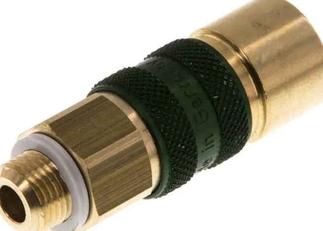 Schnellkupplung (NW5) G 1/8"(AG), grün, Kreis Ø 10,5 mm