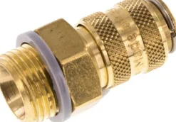 Schnellkupplung (NW5) G 3/8"(AG), Messing, für Stecker beidseitig absperrend