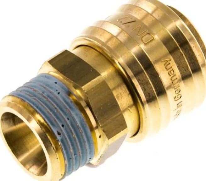 Schnellkupplung (NW7,2) G 1/2"(AG), Messing, für Stecker beidseitig absperrend