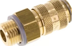Schnellkupplung (NW5) G 1/4"(AG), Messing, für Stecker beidseitig absperrend