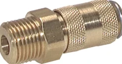 Schnellkupplung (NW2,7) G 1/8"(AG), Messing, für Stecker beidseitig absperrend