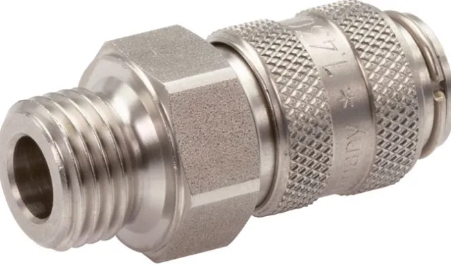 Schnellkupplung (NW5) G 1/8"(AG), Messing vernickelt