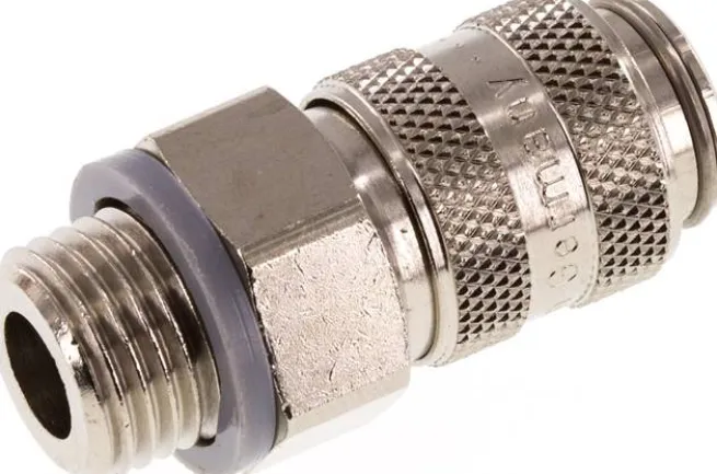 Schnellkupplung (NW5) G 1/4"(AG), Messing vernickelt