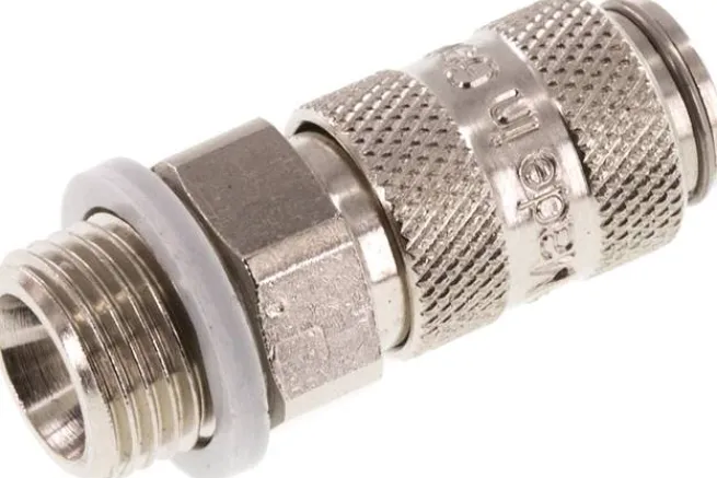 Schnellkupplung (NW2,7) G 1/8"(AG), Messing vernickelt