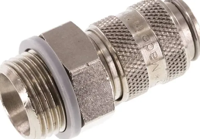 Schnellkupplung (NW5) G 3/8"(AG), Messing vernickelt