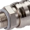 Schnellkupplung (NW7,2) G 3/8"(AG), Messing vernickelt, für Stecker beidseitig absperrend