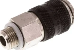 Schnellkupplung (NW5) G 1/8"(AG), Messing vernickelt, schwarz