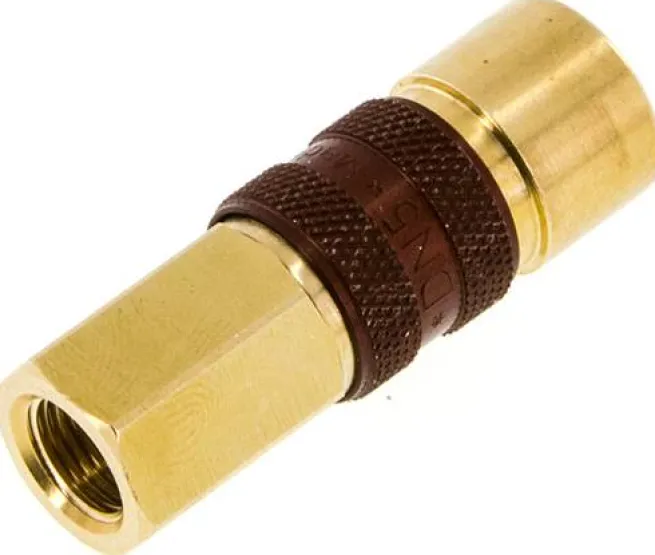 Schnellkupplung (NW5) G 1/8"(IG), braun, Dreieck 9,5 mm