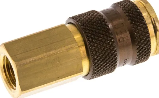 Schnellkupplung (NW7,2) G 1/4"(IG), braun, Dreieck 12,5 mm