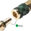 Schnellkupplung (NW7,2) G 1/4"(IG), grün, Kreis Ø 12,5 mm