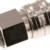 Schnellkupplung (NW7,2) G 1/2"(IG), Messing vernickelt, für Stecker beidseitig absperrend
