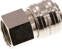 Schnellkupplung (NW7,2) G 1/2"(IG), Messing vernickelt, für Stecker beidseitig absperrend