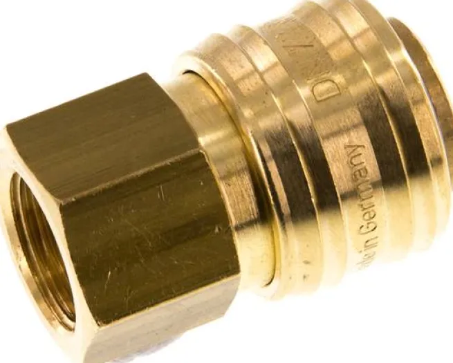 Schnellkupplung (NW7,2) G 3/8"(IG), Messing, für Stecker beidseitig absperrend