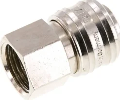 Schnellkupplung (NW7,2) G 1/2"(IG), Messing vernickelt, Dichtung FKM