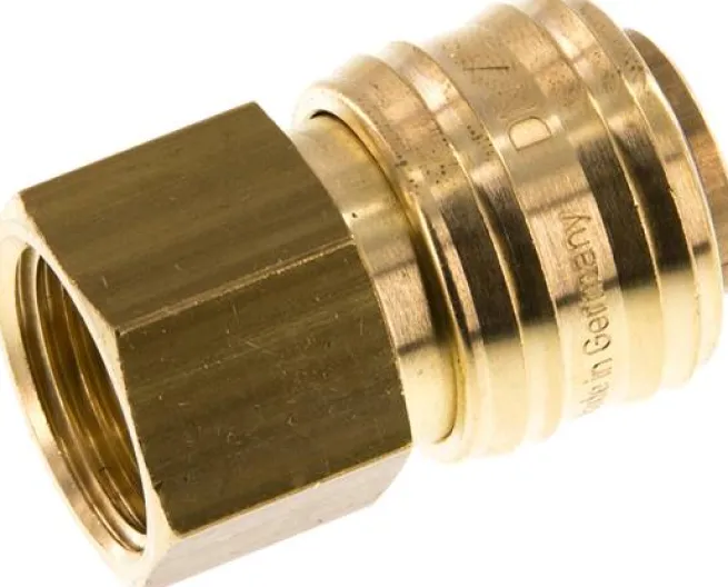 Schnellkupplung (NW7,2) G 1/2"(IG), Messing, für Stecker beidseitig absperrend