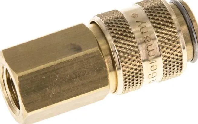 Schnellkupplung (NW5) G 1/8"(IG), Messing, für Stecker beidseitig absperrend