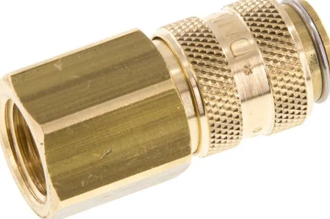Schnellkupplung (NW5) G 1/4"(IG), Messing, für Stecker beidseitig absperrend