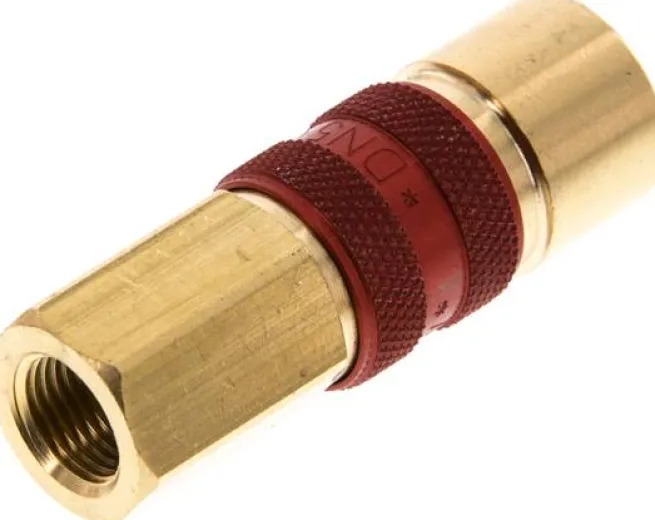 Schnellkupplung (NW5) G 1/8"(IG), rot, Achteck SW10