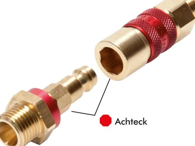 Schnellkupplung (NW5) G 1/4"(IG), rot, Achteck SW10