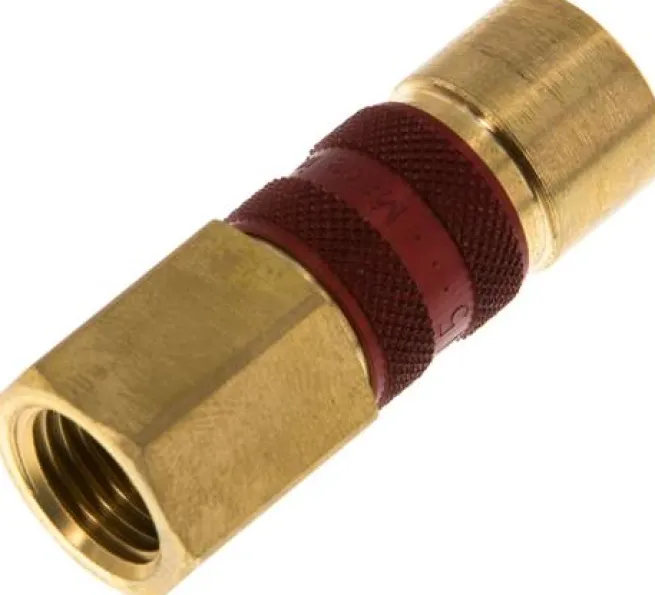 Schnellkupplung (NW5) G 1/4"(IG), rot, Achteck SW10
