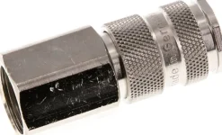 Schnellkupplung (NW7,2) G 1/2"(IG), Stahl gehärtet, vernickelt / Messing vernickel