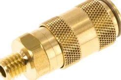 Schnellkupplung (NW2,7) M 5(AG), Messing, für Stecker beidseitig absperrend