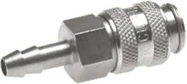 Schnellkupplung (NW5) 4mm Schlauch, Messing vernickelt