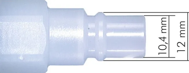 Schnellkupplung (NW7,2) 13 (1/2")mm Schlauch, POM