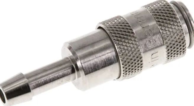 Schnellkupplung (NW2,7) 4mm Schlauch, Messing, für Stecker beidseitig absperrend