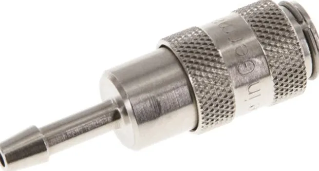 Schnellkupplung (NW2,7) 3mm Schlauch, Messing vernickelt