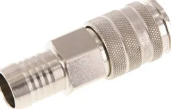 Schnellkupplung (NW10) 19 (3/4")mm Schlauch, Messing vernickelt, für Stecker beidseitig absperrend