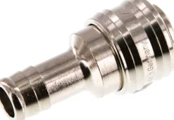 Schnellkupplung (NW7,2) 13 (1/2")mm Schlauch, Messing vernickelt, für Stecker beidseitig absperrend