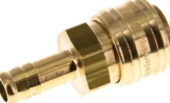 Schnellkupplung (NW7,2) 10mm Schlauch, Messing, für Stecker beidseitig absperrend
