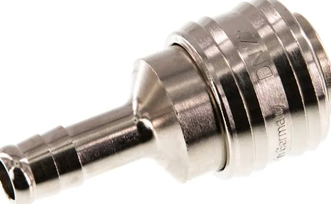Schnellkupplung (NW7,2) 9 (3/8")mm Schlauch, Messing vernickelt