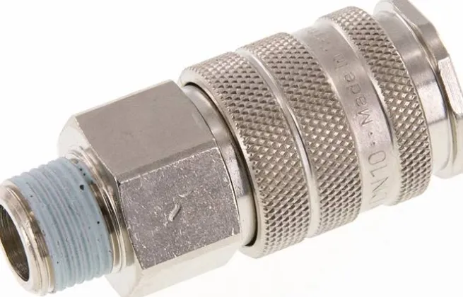 Schnellkupplung (NW10) R 3/8"(AG), Messing vernickelt